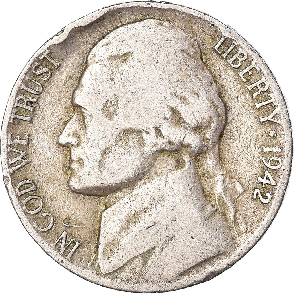 Coin, United States, 5 Cents, 1942