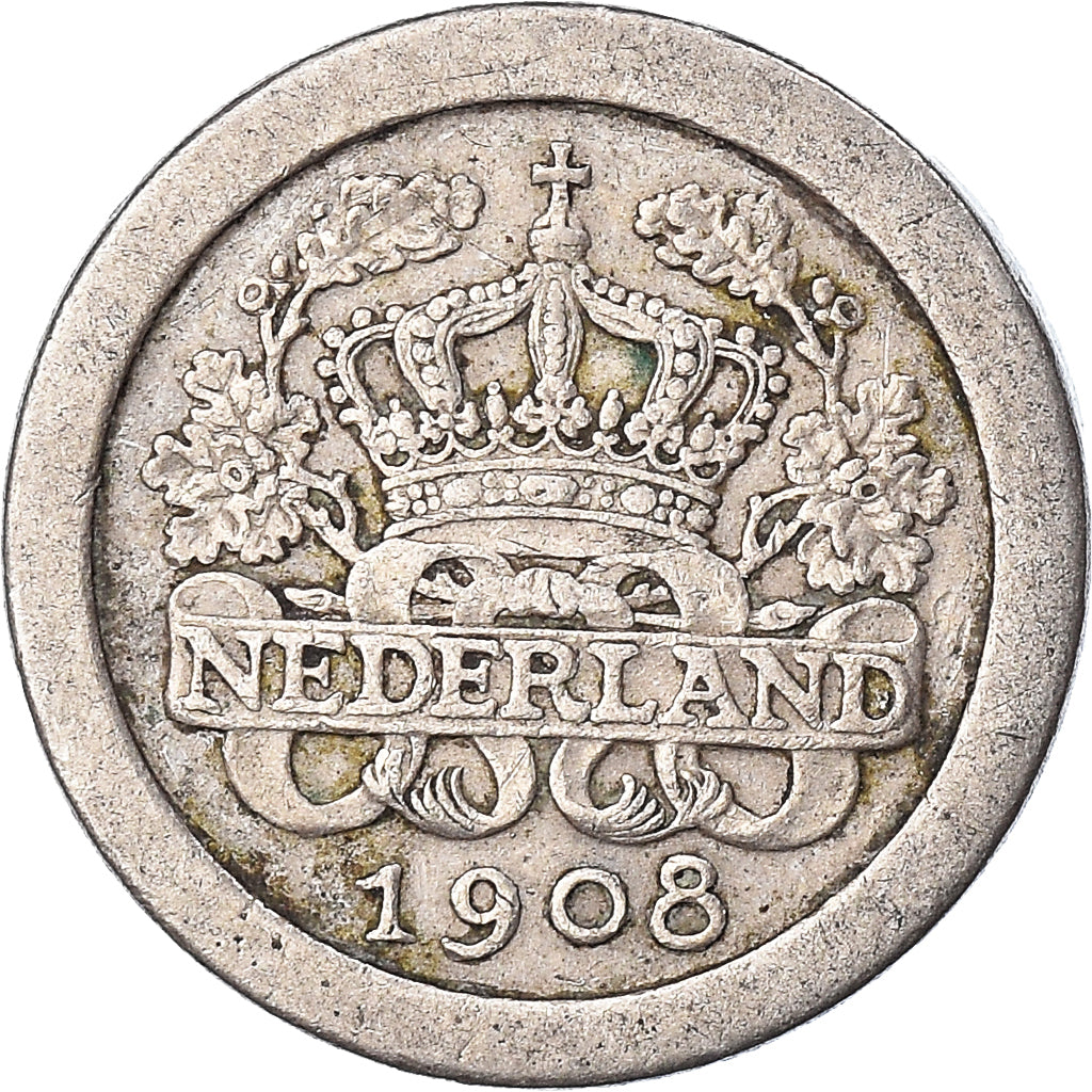 Moneda, Países Bajos, 5 Cents, 1908