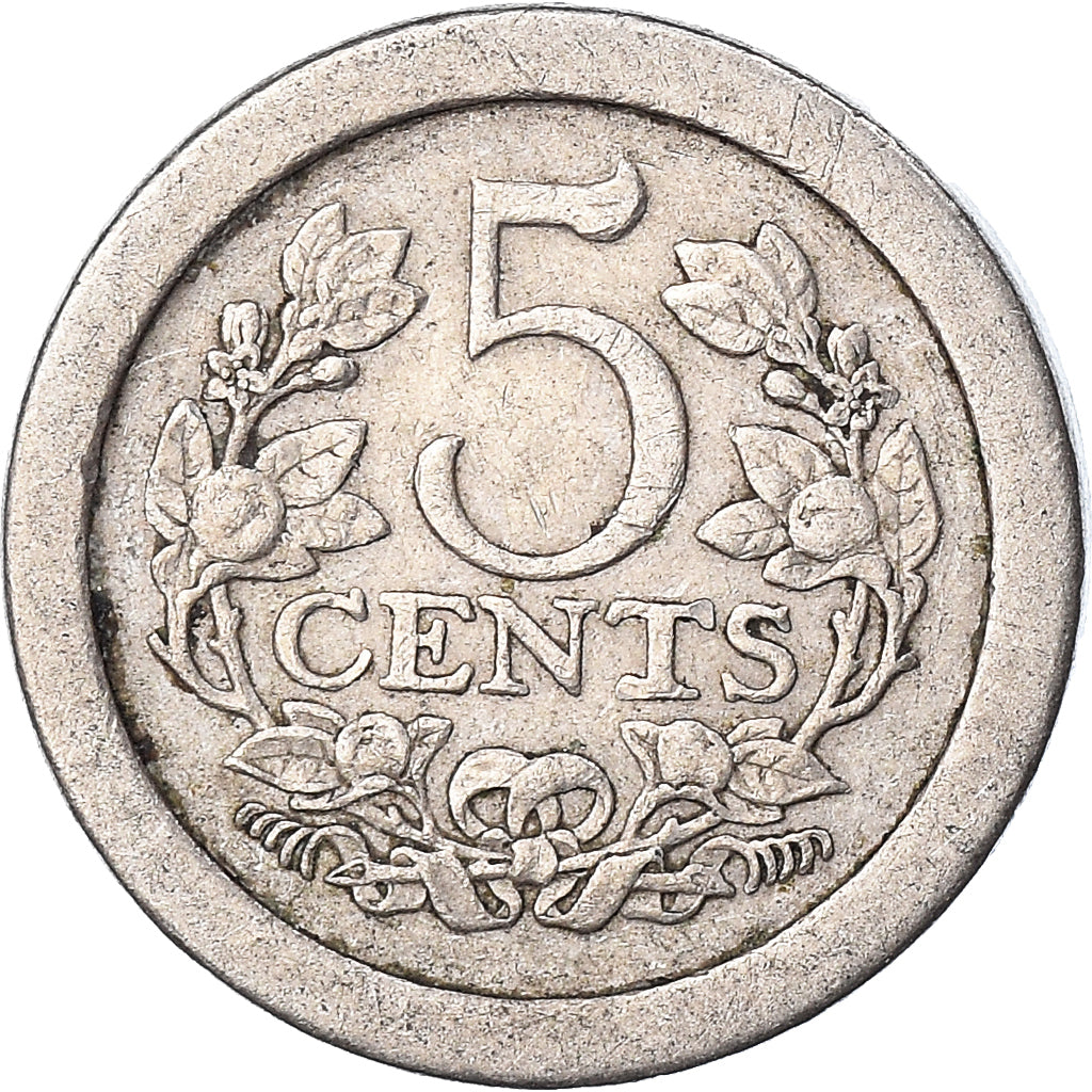 Moneda, Países Bajos, 5 Cents, 1908