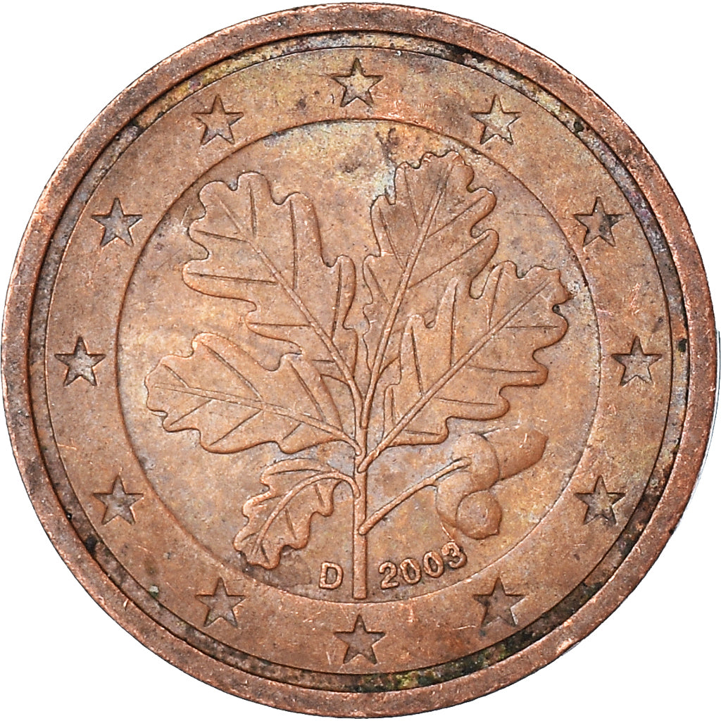 Moneta, GERMANIA - REPUBBLICA FEDERALE, 2 Euro Cent, 2003