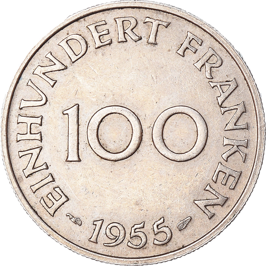 Moneda, SARRE, 100 Franken, 1955
