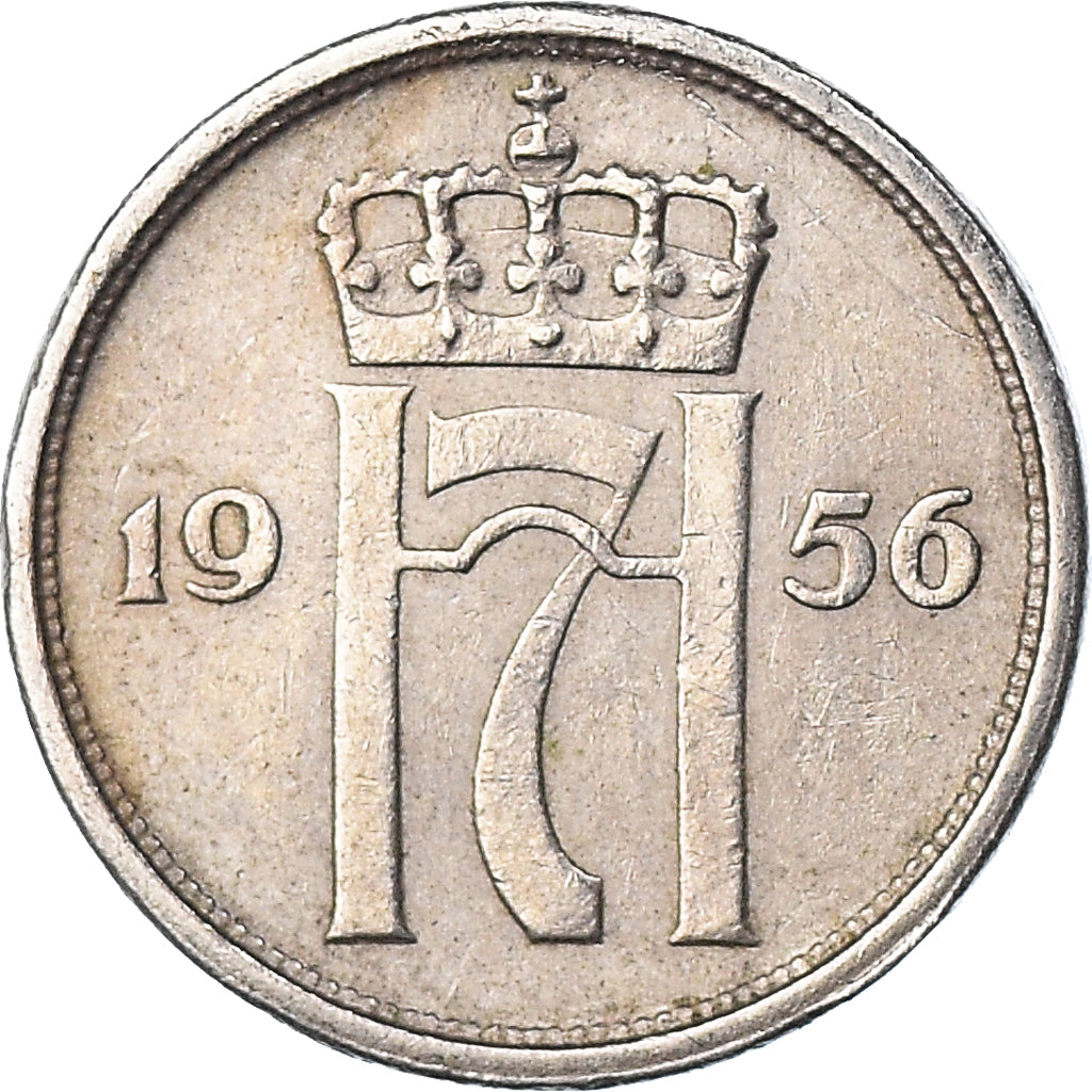 Moeda, Noruega, 10 Öre, 1956