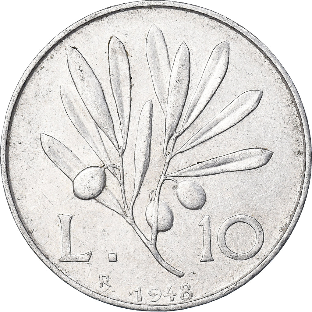 Moneda, Italia, 10 Lire, 1948