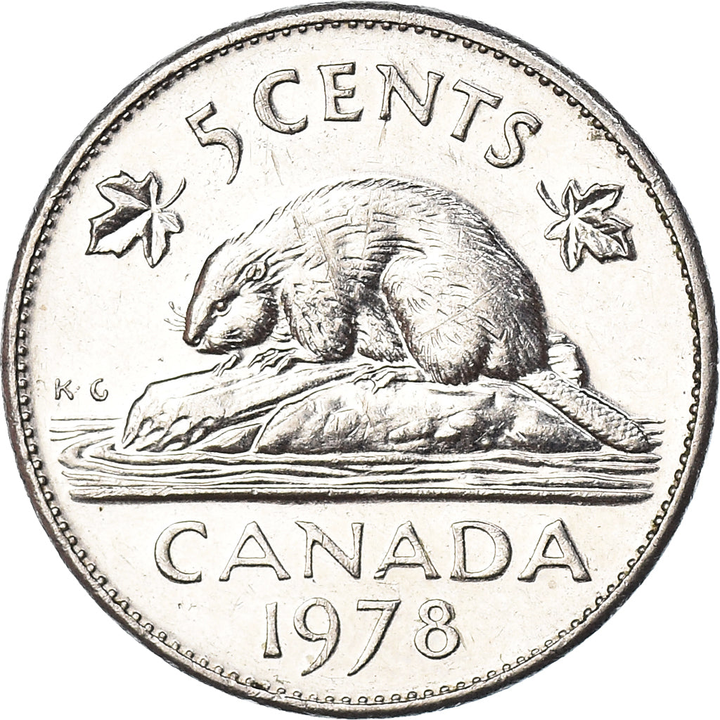 Coin, Canada, 5 Cents, 1978