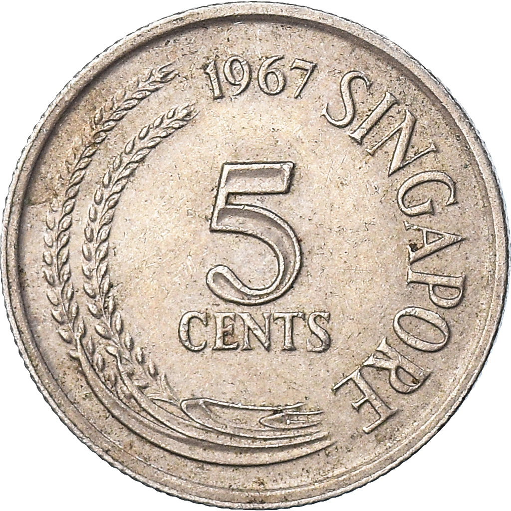 Moneta, Singapore, 5 Cents, 1967