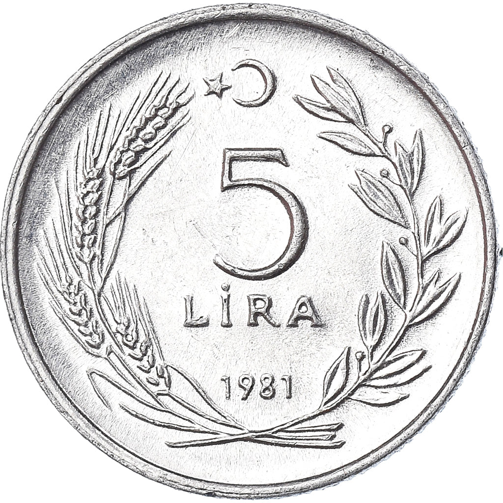 Münze, Türkei, 5 Lira, 1981