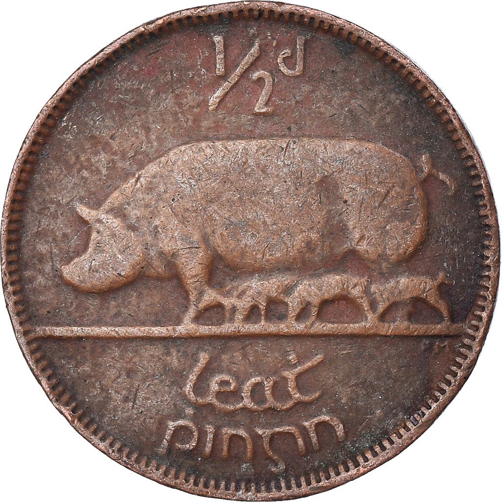 Moeda, REPÚBLICA DA IRLANDA, 1/2 Penny, 1942