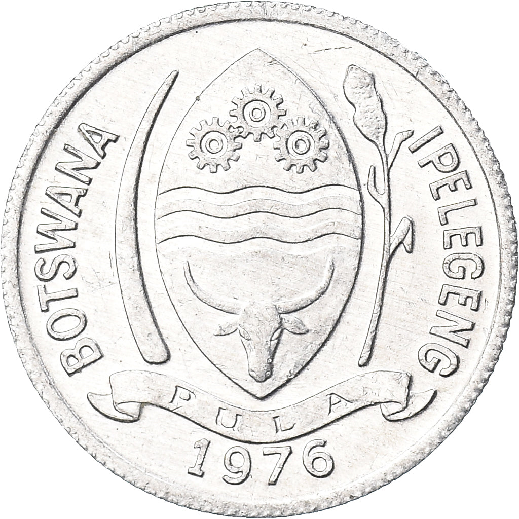 Coin, Botswana, Thebe, 1976