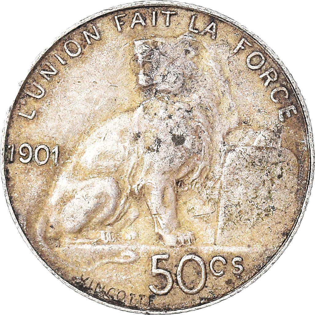 Moneta, Belgio, 50 Centimes, 1901