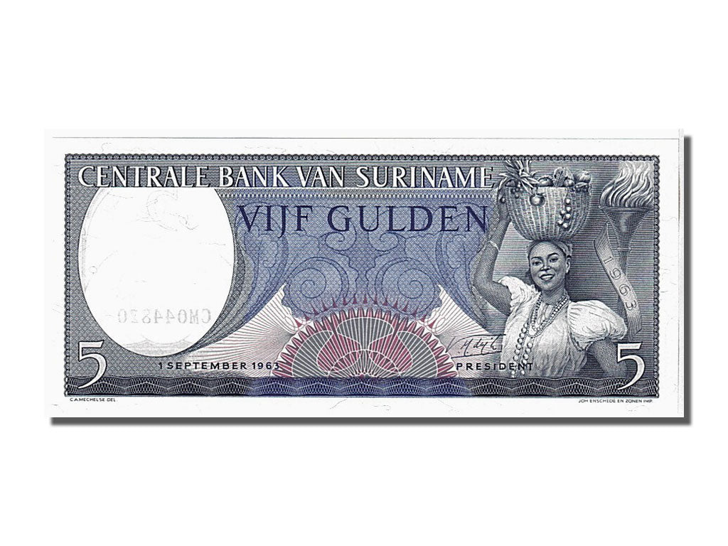 Billet, Suriname, 5 Gulden, 1963, 1963-09-01, KM:120A, NEUF