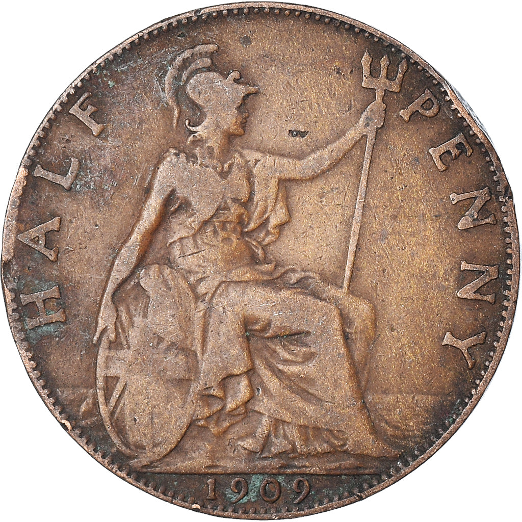 Münze, Großbritannien, 1/2 Penny, 1909