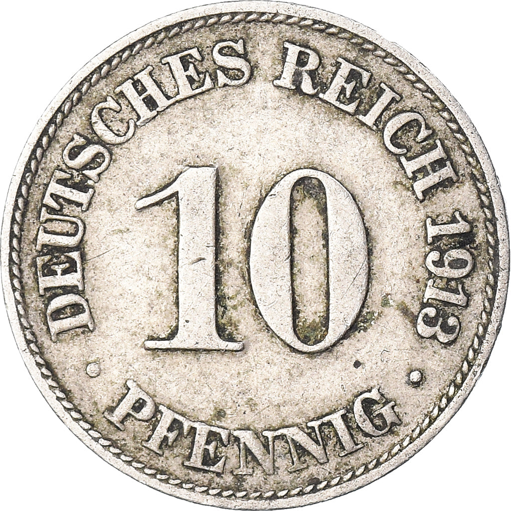 Moneda, ALEMANIA - IMPERIO, 10 Pfennig, 1913
