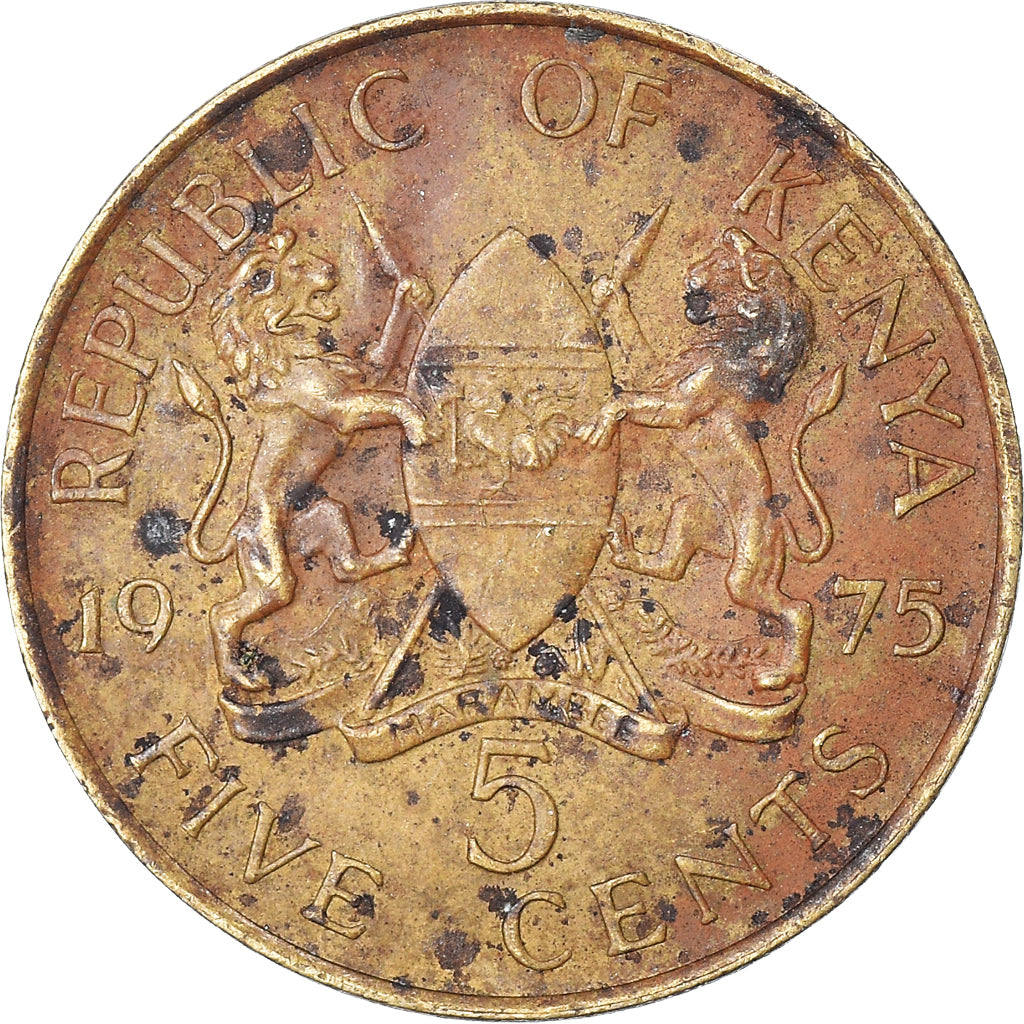 Monnaie, Kenya, 5 Cents, 1975