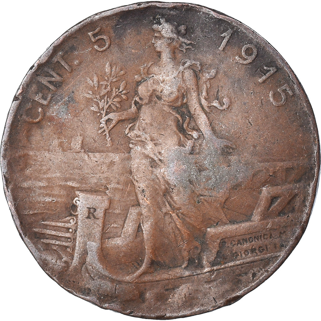 Münze, Italien, 5 Centesimi, 1915