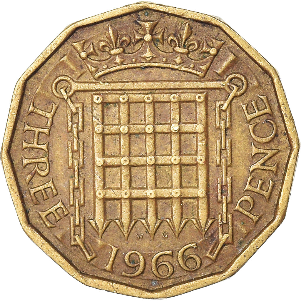 Moneta, Gran Bretagna, 3 Pence, 1966