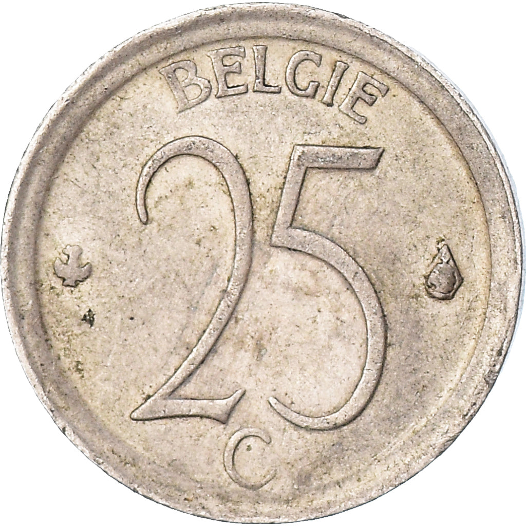 Coin, Belgium, 25 Centimes, 1967