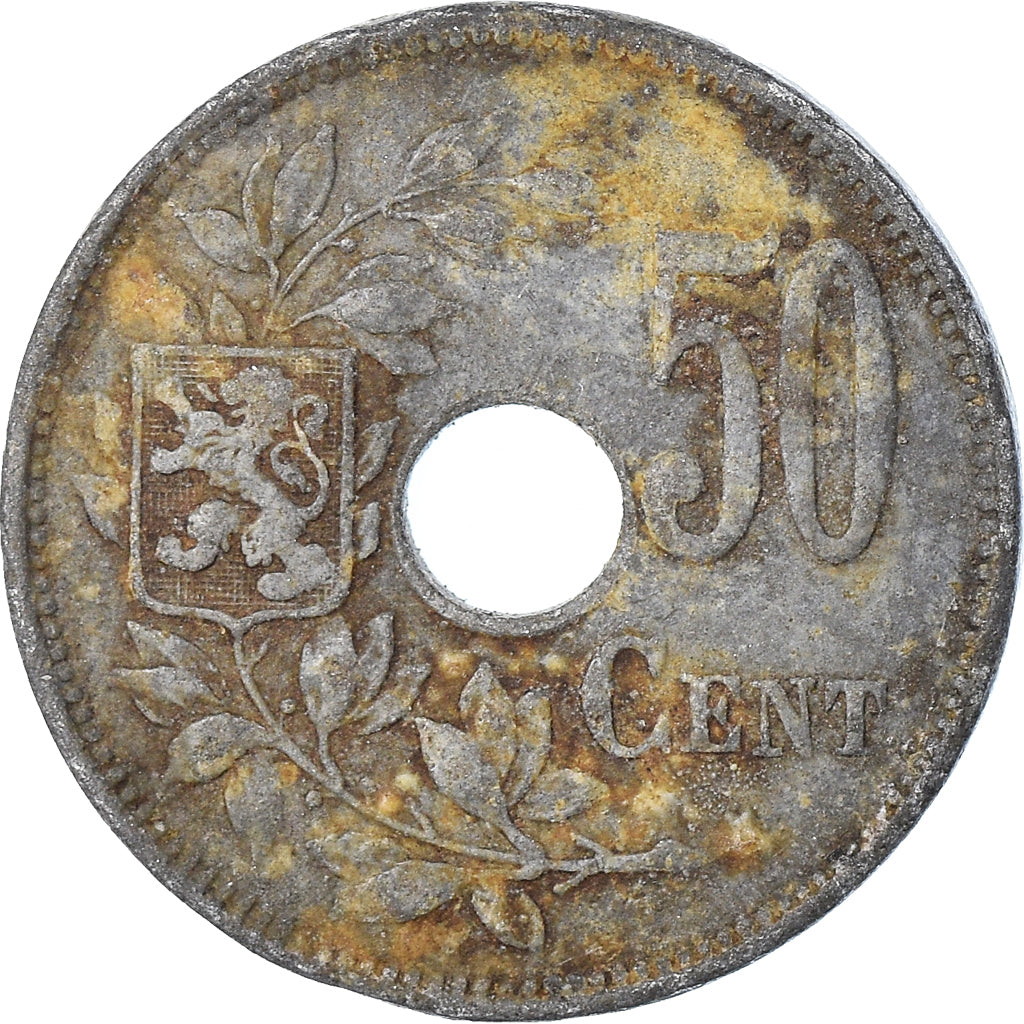 Moneda, Bélgica, 50 Centimes, 1918