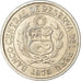 Coin, Peru, 5 Soles, 1975