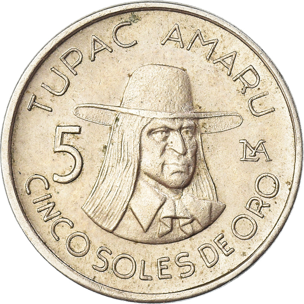Monnaie, Pérou, 5 Soles, 1975