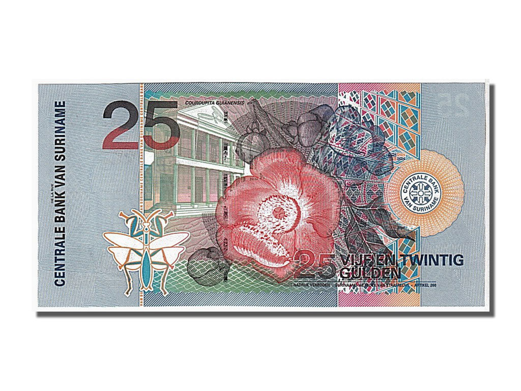 Suriname, 25 Gulden, 2000, KM #148, 2000-01-01, UNC(65-70), AU626600