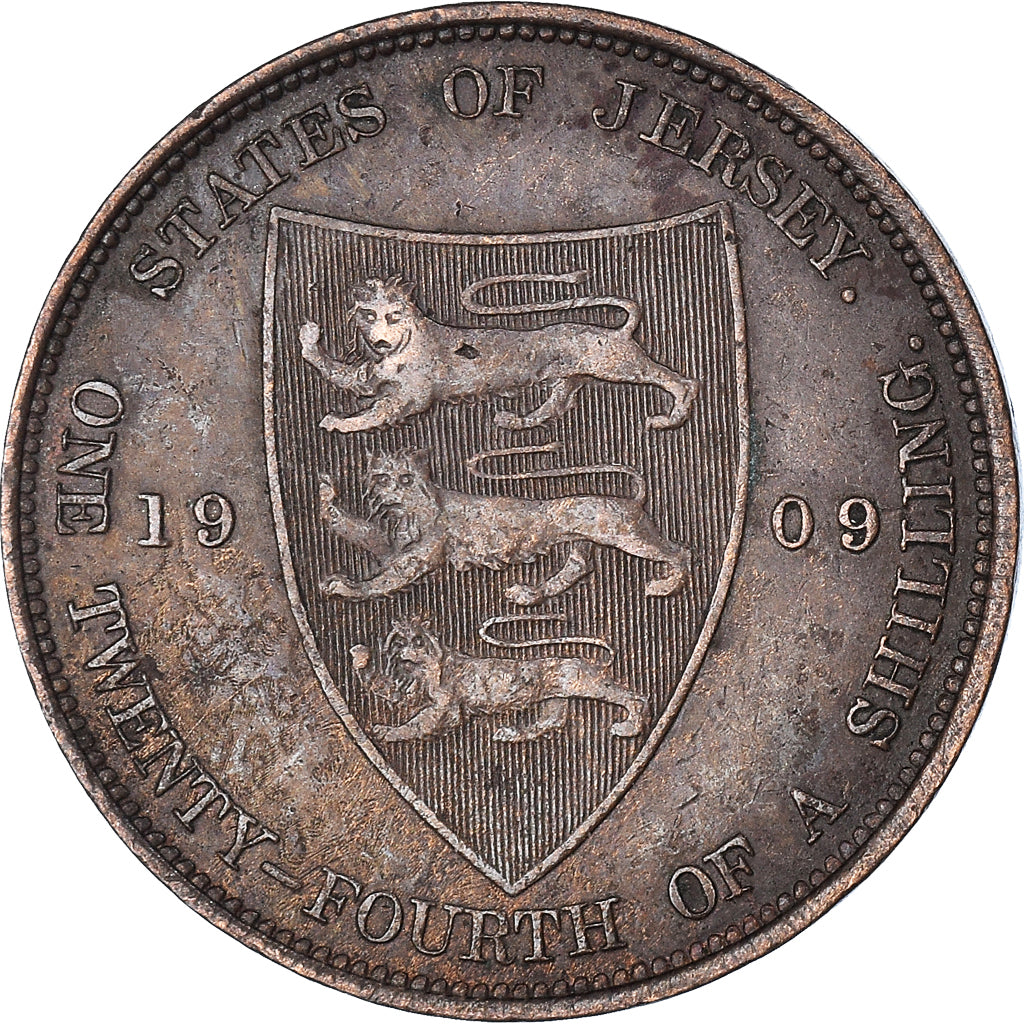 Coin, Jersey, 1/24 Shilling, 1909