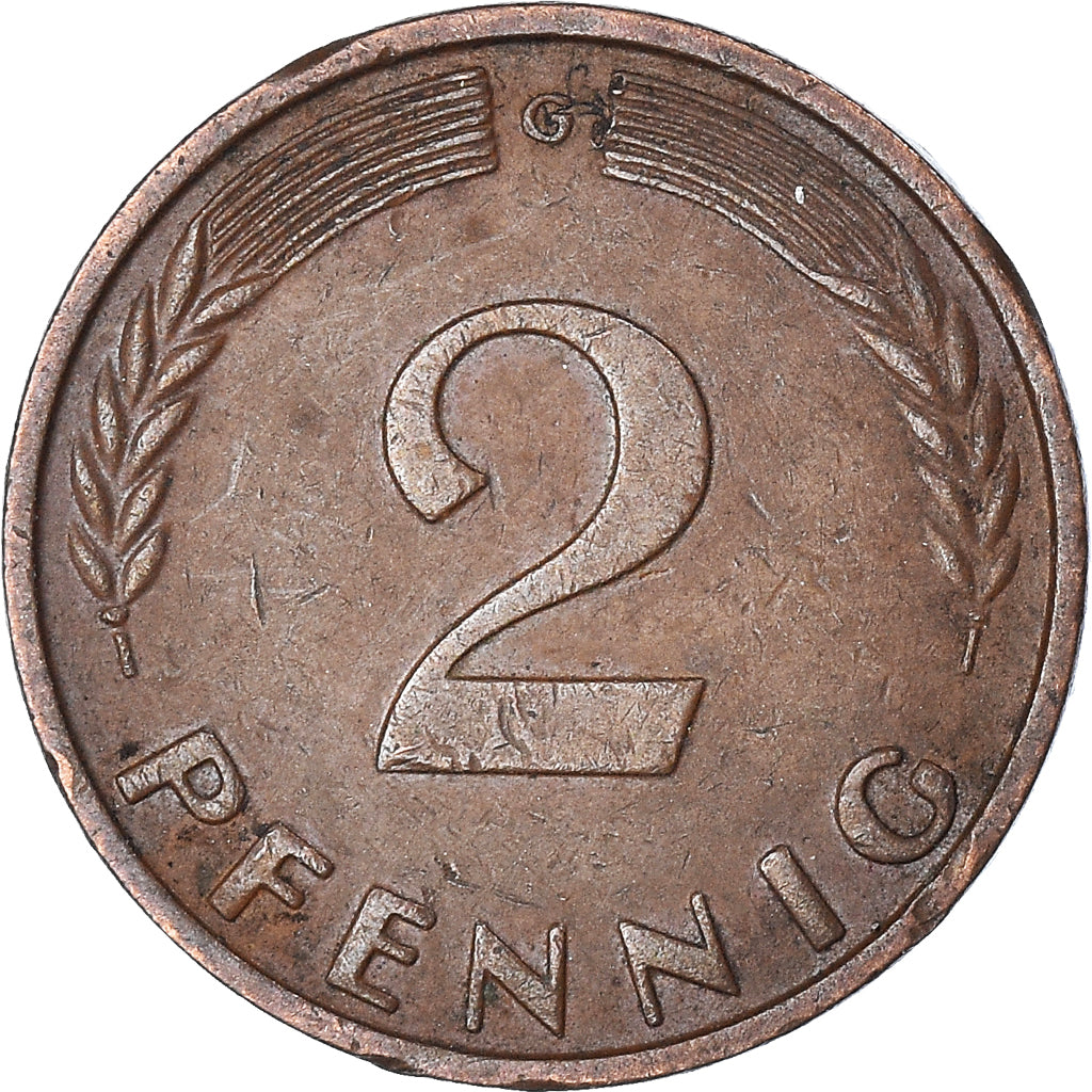 Coin, GERMANY - FEDERAL REPUBLIC, 2 Pfennig, 1963
