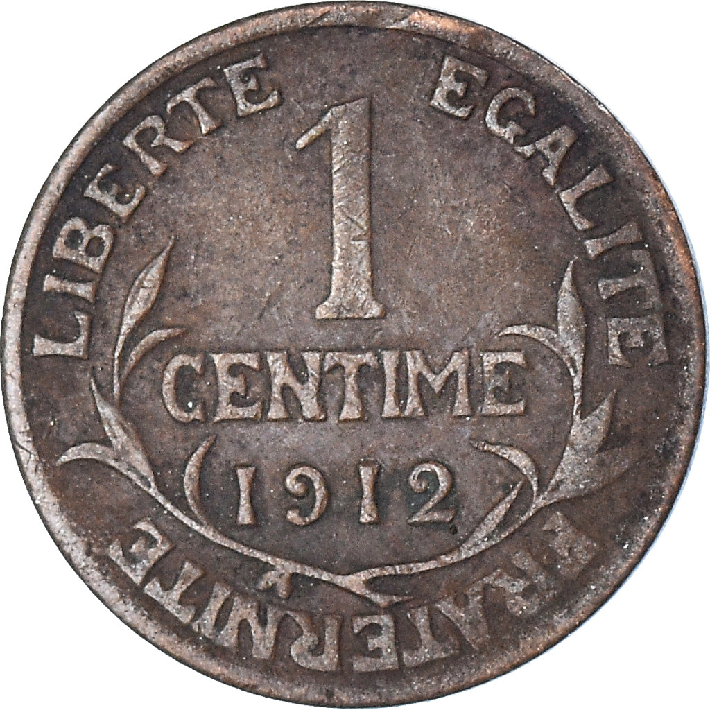Moneda, Francia, Centime, 1912