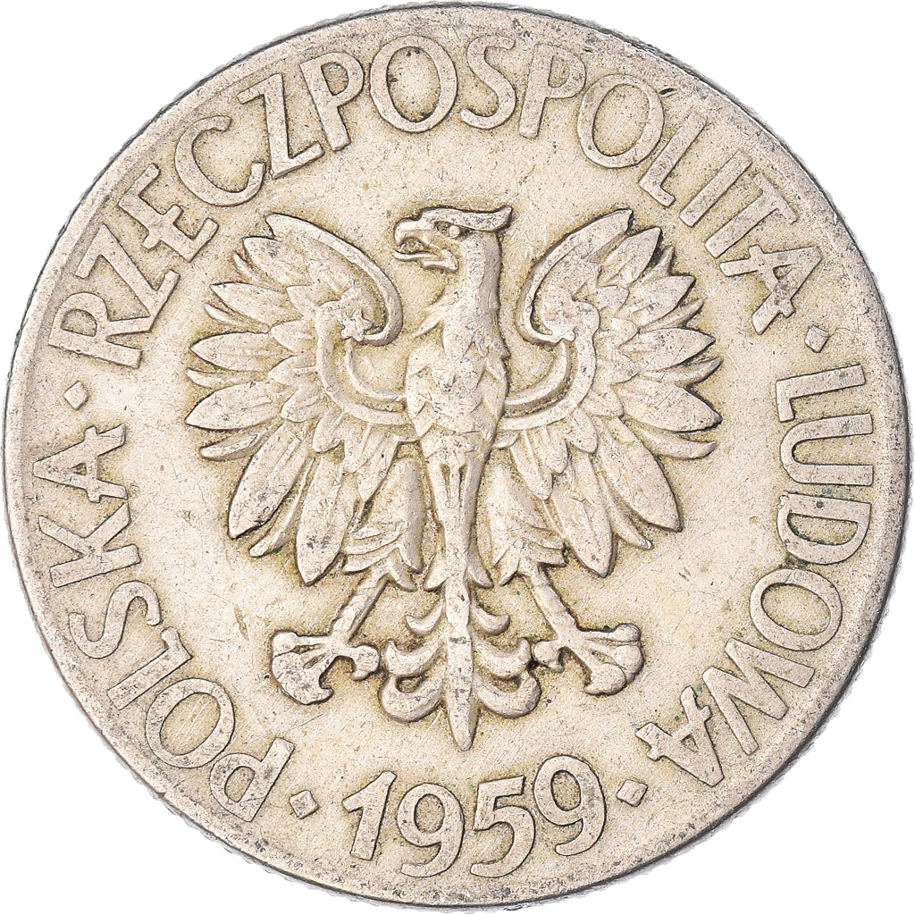 Münze, Polen, 10 Zlotych, 1959