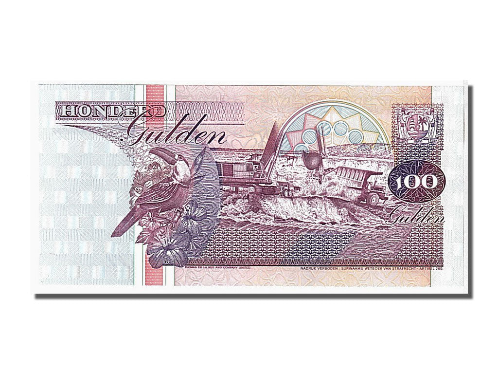 Banknote, Suriname, 100 Gulden, 1998, 1998-02-10, UNC(65-70)