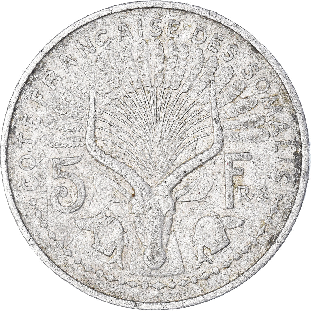 Münze, Somalia, 5 Francs, 1948