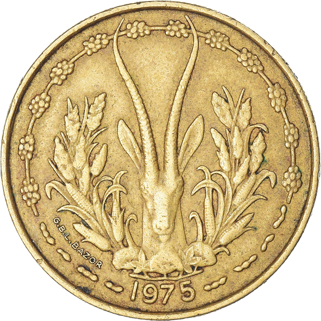 Moeda, Estados da África Ocidental, 25 Francs, 1975