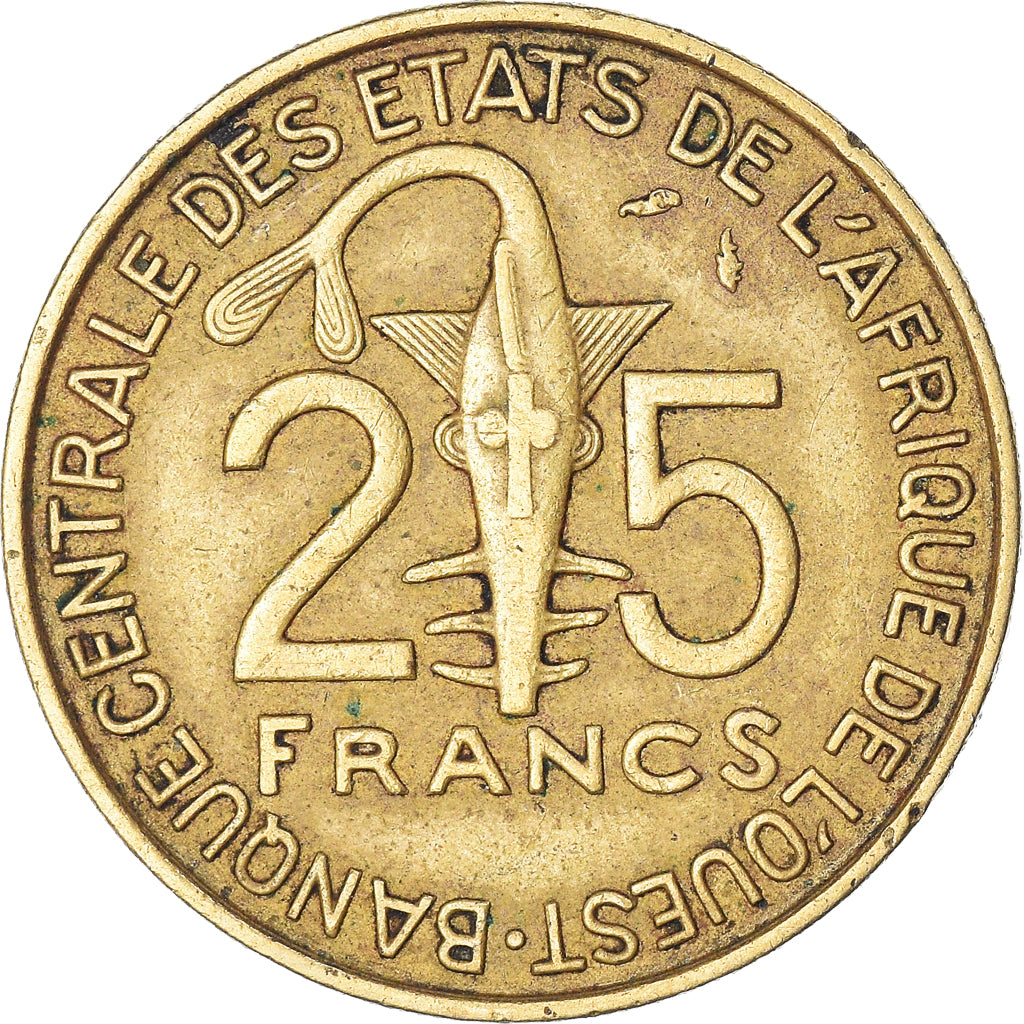 Moeda, Estados da África Ocidental, 25 Francs, 1975