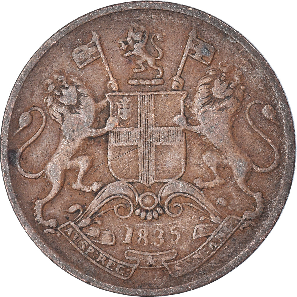 Moneta, India, 1/4 Anna, 1835
