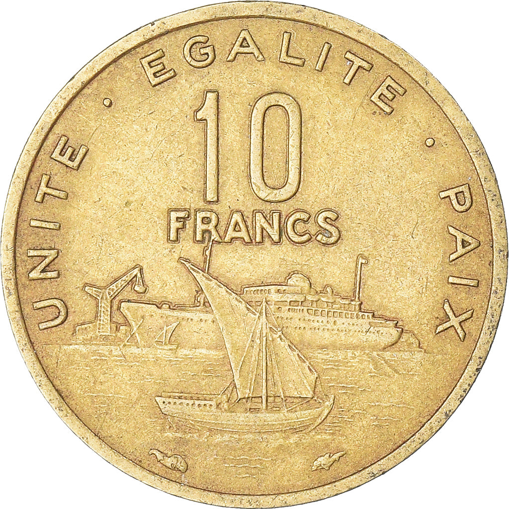 Münze, Dschibuti, 10 Francs, 1983