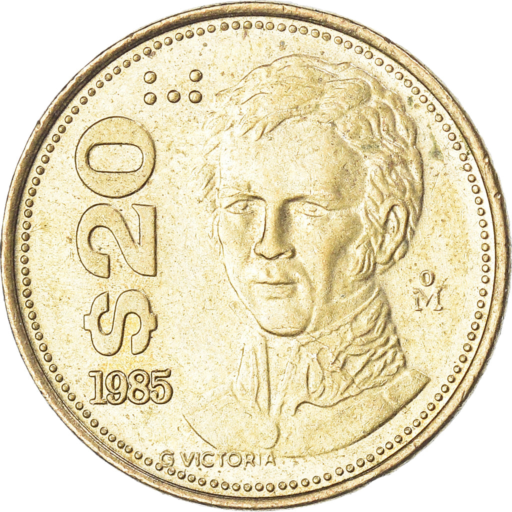 Moneda, México, 20 Pesos, 1985