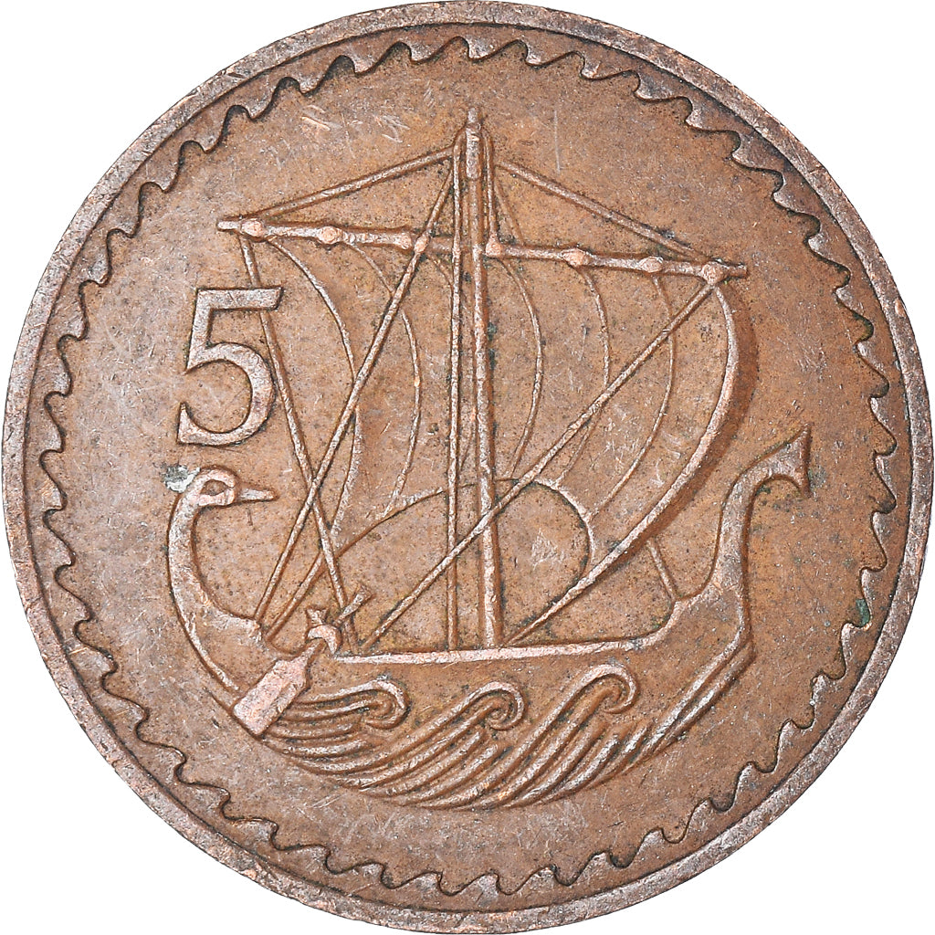 Coin, Cyprus, 5 Mils, 1973