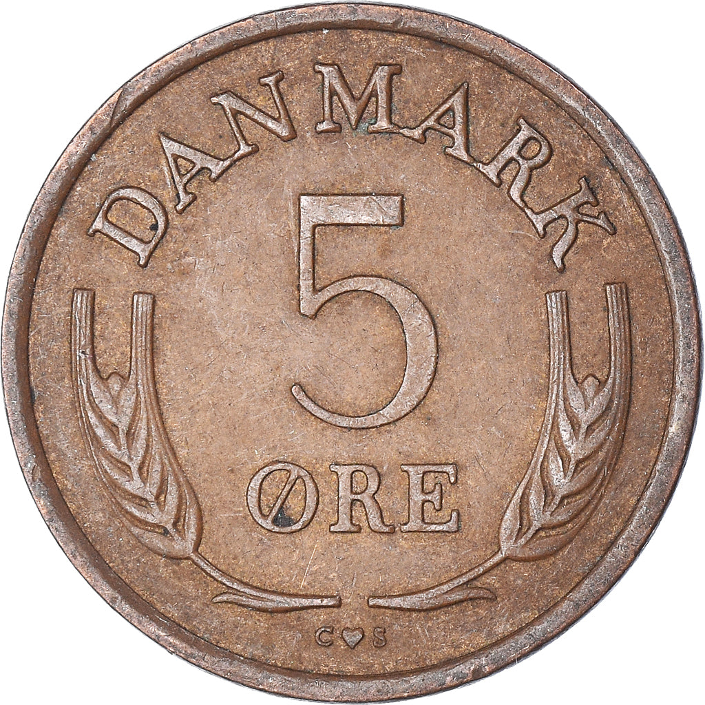 Moeda, Dinamarca, 5 Öre, 1960