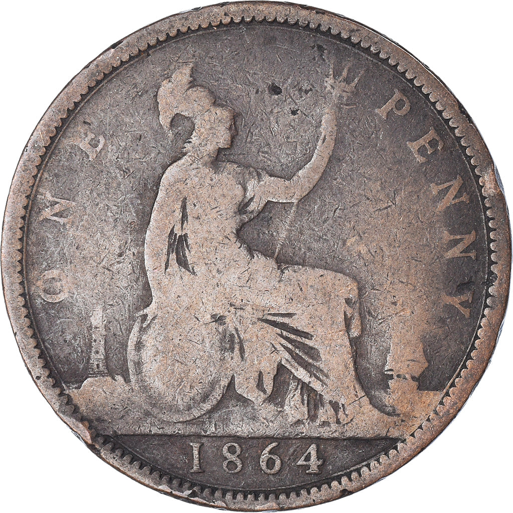 Moneda, Gran Bretaña, Penny, 1864