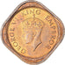 Moneda, INDIA BRITÁNICA, 1/2 Anna, 1942