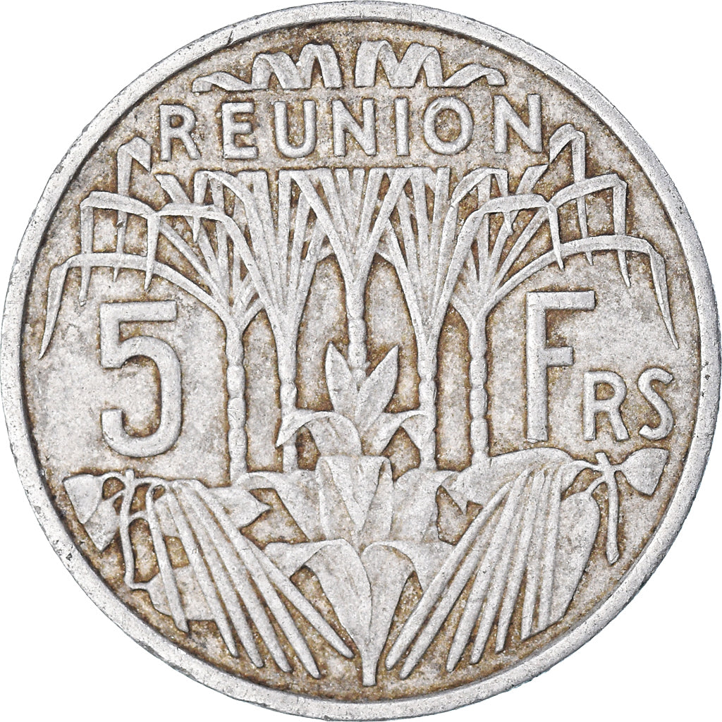 Coin, Réunion, 5 Francs, 1955