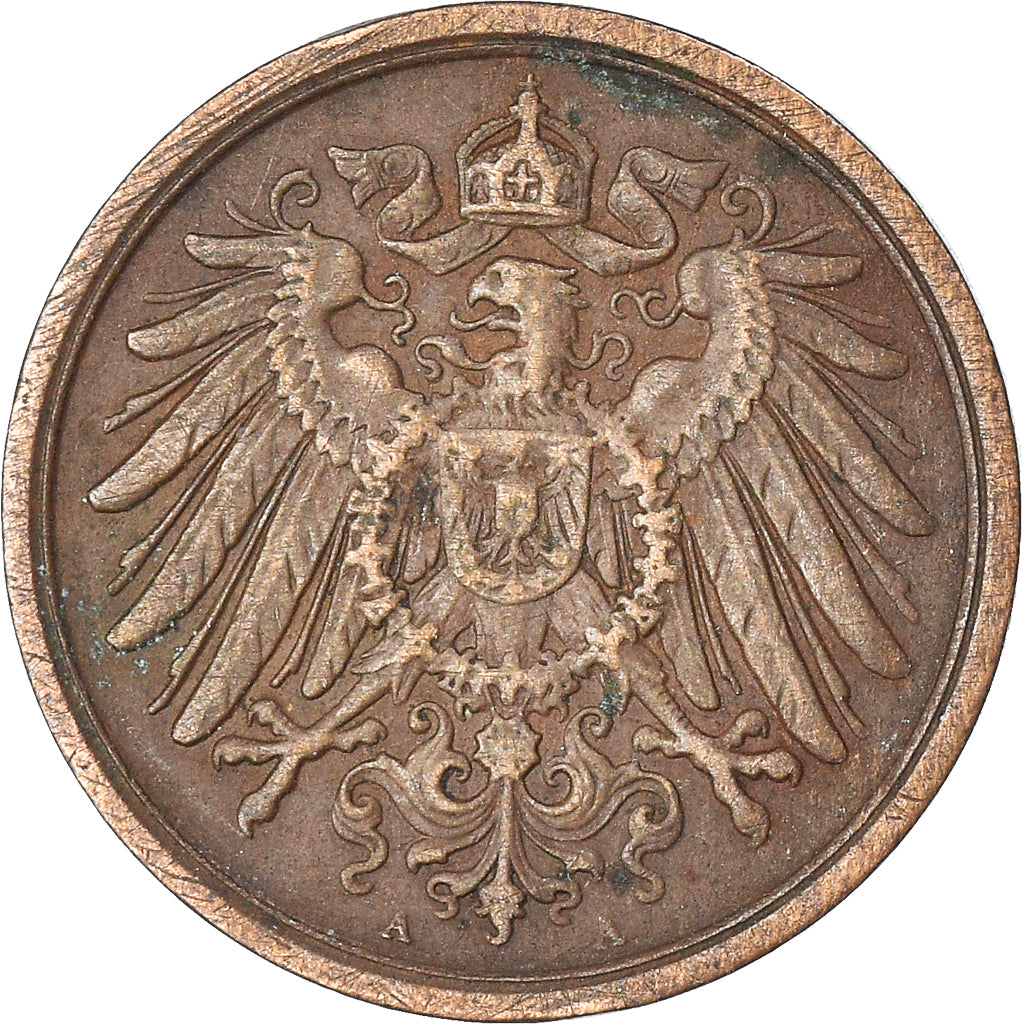 Moneta, NIEMCY - IMPERIUM, 2 Pfennig, 1908
