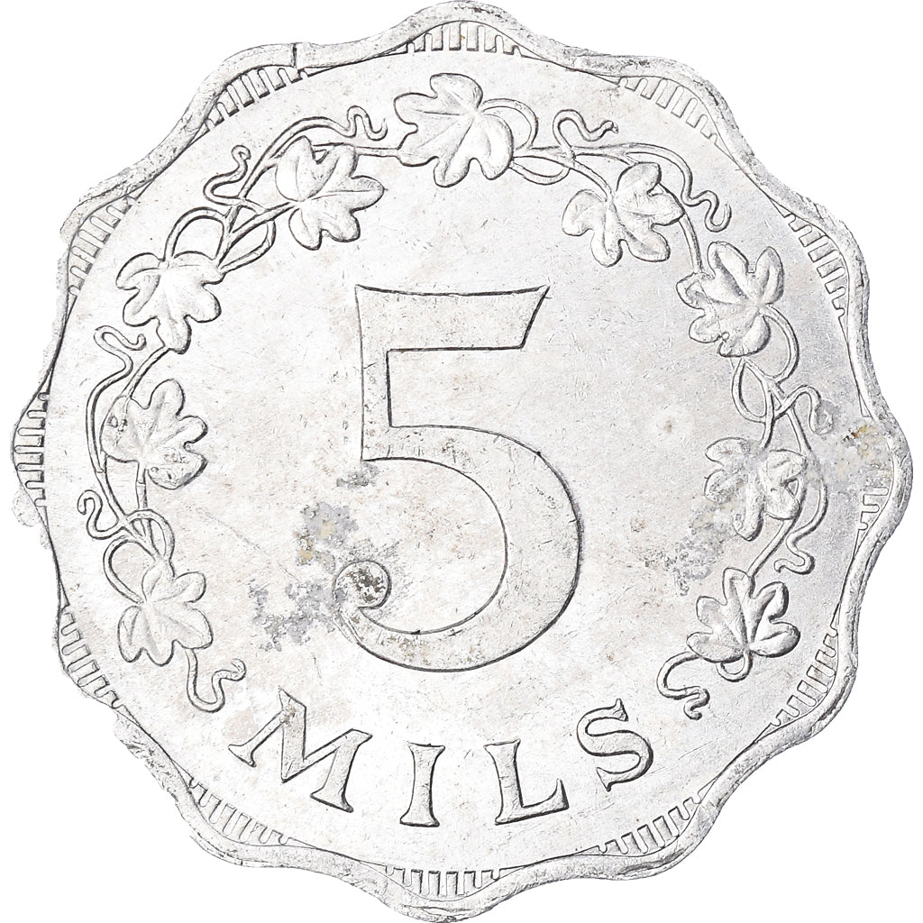 Monnaie, Malte, 5 Mils, 1972