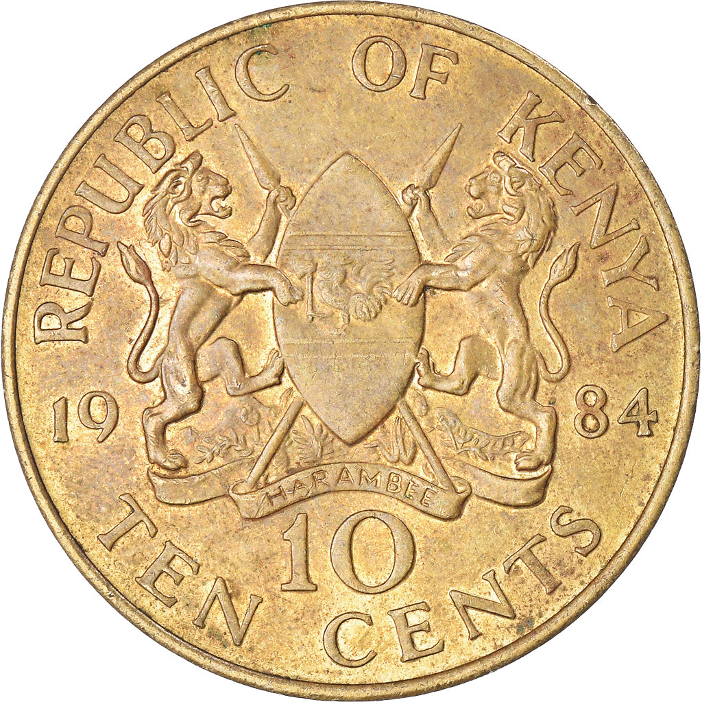 Moeda, Quénia, 10 Cents, 1984