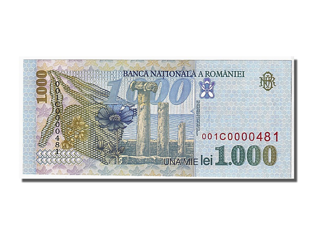 Biljet, Roemenië, 1000 Lei, 1998, NIEUW