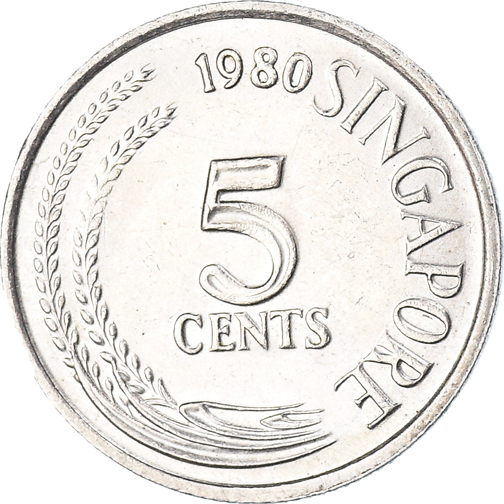Moneta, Singapur, 5 Cents, 1980