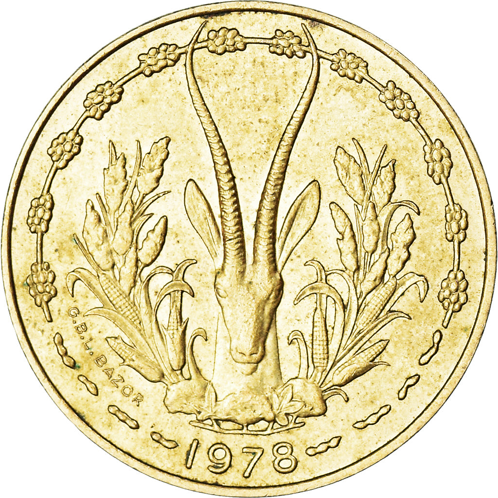 Moneda, Estados del África Occidental, 10 Francs, 1978