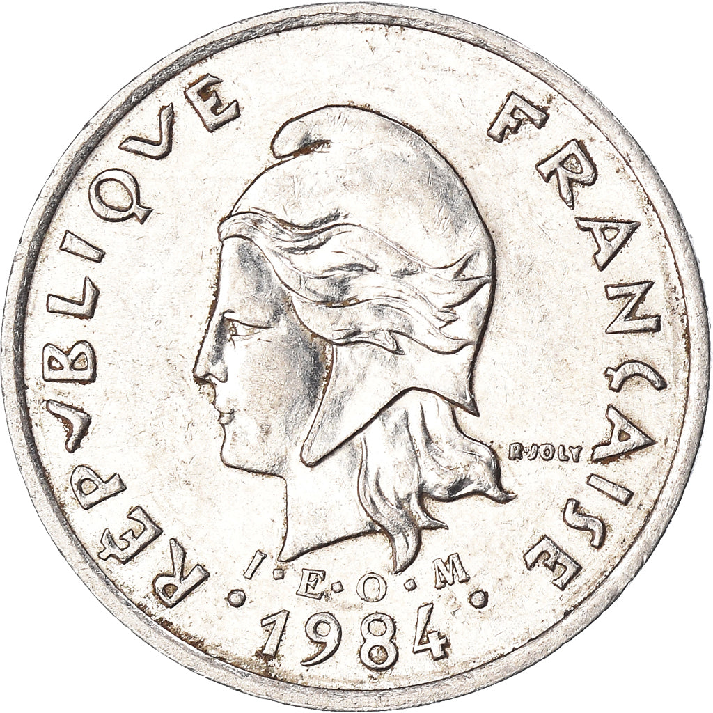 Moeda, Polinésia Francesa, 10 Francs, 1984