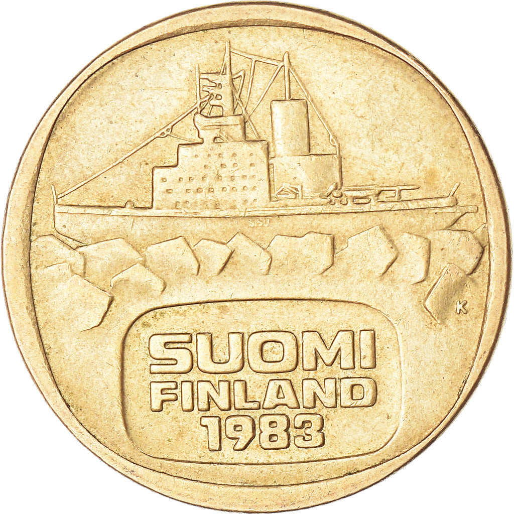 Moneta, Finlandia, 5 Markkaa, 1983