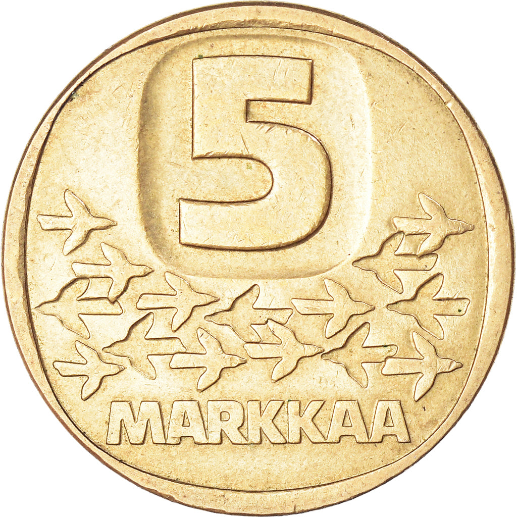 Moneta, Finlandia, 5 Markkaa, 1983