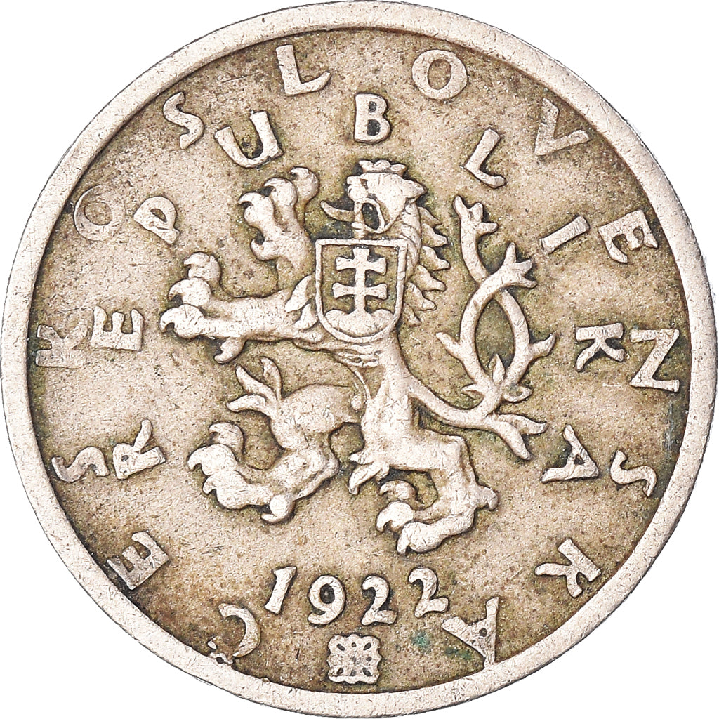 Moeda, Checoslováquia, 50 Haleru, 1922
